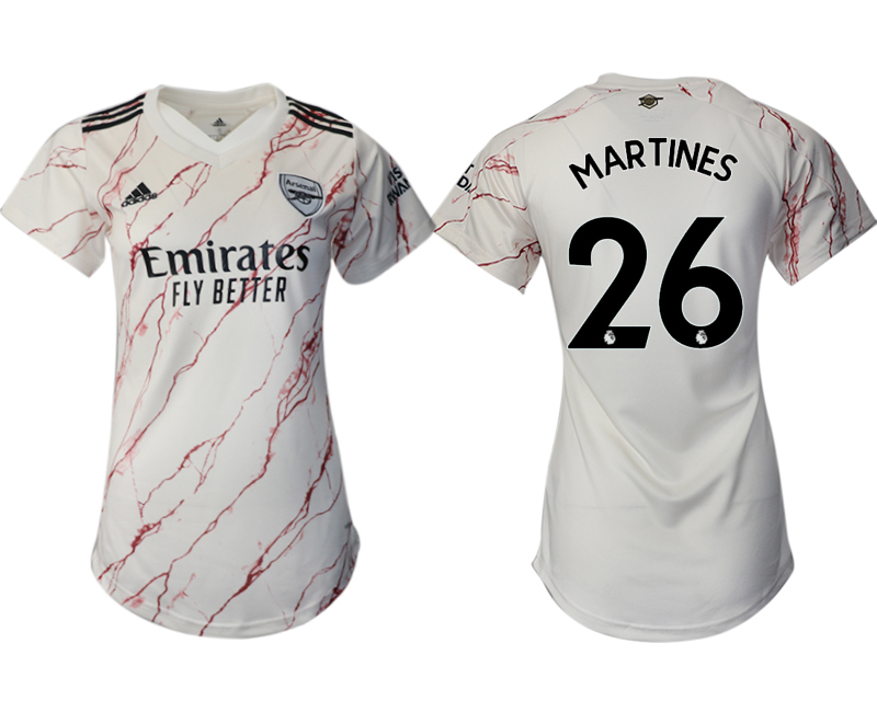 Men 2021 Arsenal away aaa version womens #26 soccer jerseys->women soccer jersey->Women Jersey